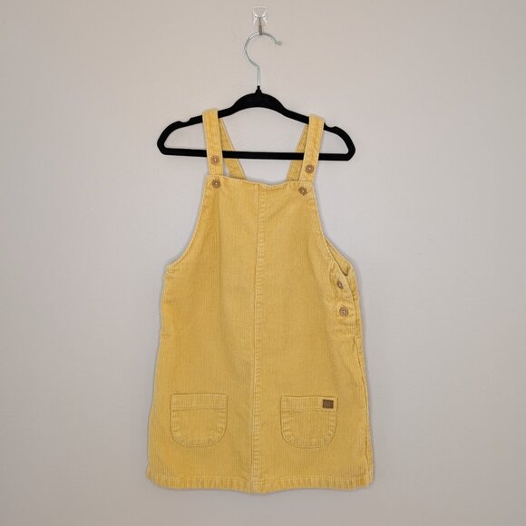 💜 2 for 30 💜 John Lewis Yellow Corduroy Dress Overalls | 100% Cotton - Picture 1 of 3